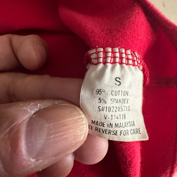 Red Adjustable Strap Tank Top Small By Anchor Blue 95% Cotton 5% Spandex - Picture 3 of 4